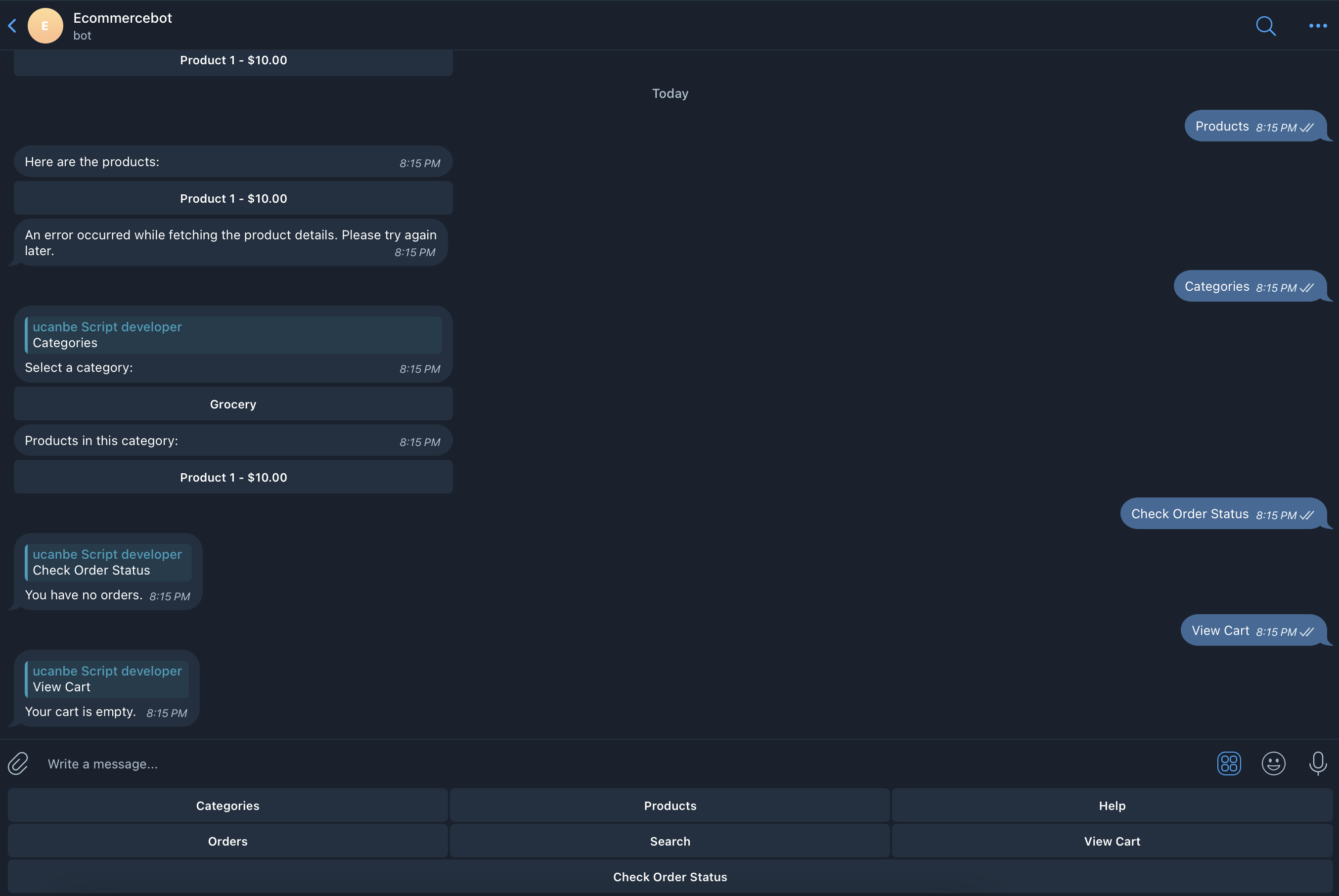 Telegram Marketplace Bot BTC in Python